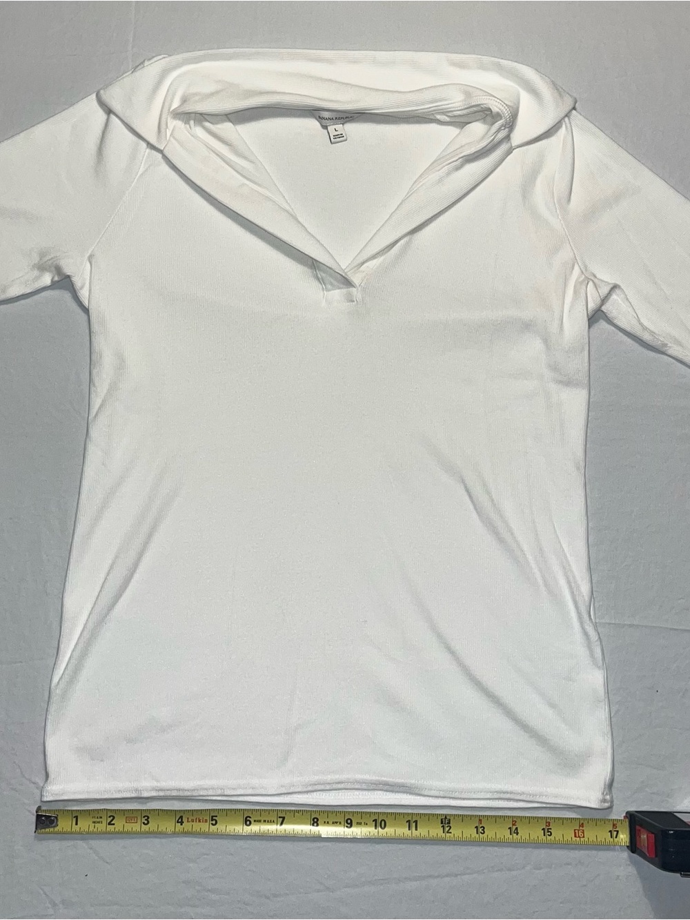 Banana Republic White Polo Shirt Women’s L